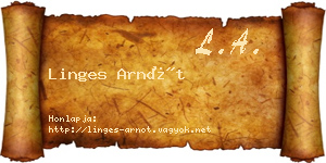 Linges Arnót névjegykártya